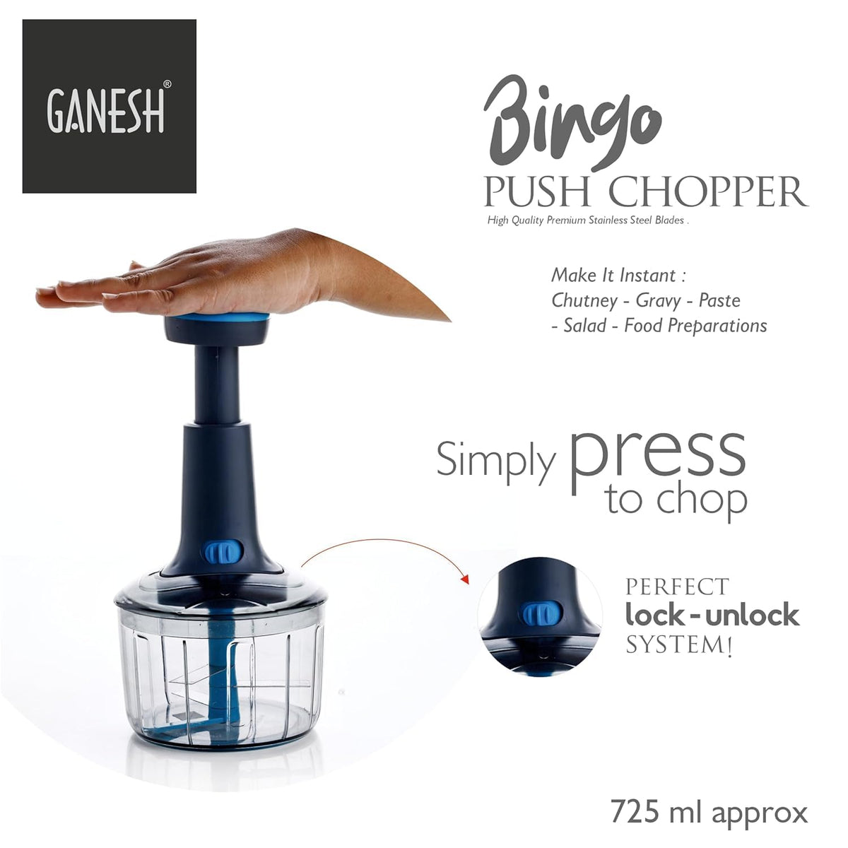 Ganesh Manual Vegetable Hand Chopper